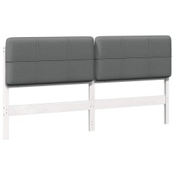 Tête de lit capitonnée Blanc et gris clair 180 cm Pin massif 583750583750