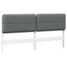 Tête de lit capitonnée Blanc et gris clair 180 cm Pin massif 583750583750