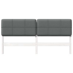 Tête de lit capitonnée Blanc et gris clair 180 cm Pin massif 583750583750