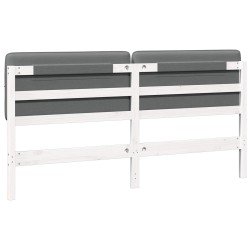 Tête de lit capitonnée Blanc et gris clair 180 cm Pin massif 583750583750