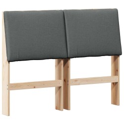 Tête de lit capitonnée Gris foncé 120 cm Pin massif 583751583751