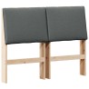 Tête de lit capitonnée Gris foncé 120 cm Pin massif 583751583751