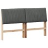Tête de lit capitonnée Gris foncé 160 cm Pin massif 583753583753