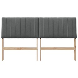 Tête de lit capitonnée Gris foncé 160 cm Pin massif 583753583753