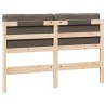 Tête de lit capitonnée Marron et Taupe 160 cm Pin massif 583755583755