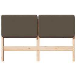 Tête de lit capitonnée Marron et Taupe 160 cm Pin massif 583756583756