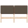Tête de lit capitonnée Marron et Taupe 160 cm Pin massif 583756583756