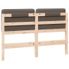 Tête de lit capitonnée Marron et Taupe 120 cm Pin massif 583757583757