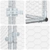 Enclos pour Poules Argenté 500 x 100 x 100 cm Acier galvanisé 583758583758