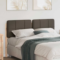 Tête de lit capitonnée Marron et Taupe 160 cm Pin massif 583759583759