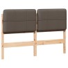 Tête de lit capitonnée Marron et Taupe 160 cm Pin massif 583759583759
