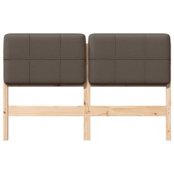 Tête de lit capitonnée Marron et Taupe 160 cm Pin massif 583759583759