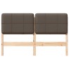Tête de lit capitonnée Marron et Taupe 160 cm Pin massif 583759583759