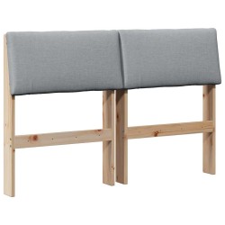 Tête de lit capitonnée Gris clair 120 cm Pin massif 583760583760