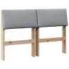 Tête de lit capitonnée Gris clair 120 cm Pin massif 583760583760