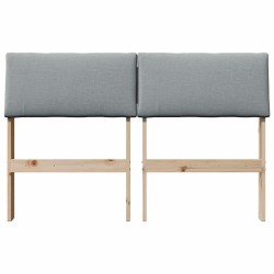 Tête de lit capitonnée Gris clair 120 cm Pin massif 583760583760