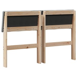 Tête de lit capitonnée Gris clair 120 cm Pin massif 583760583760