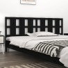 Tête de lit Noir 205,5x4x100 cm Bois massif de pin 583762583762