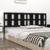 Tête de lit Noir 205,5x4x100 cm Bois massif de pin 583762583762