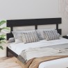 Tête de lit Noir 204x3x81 cm Bois massif de pin 583763583763