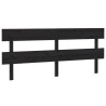 Tête de lit Noir 204x3x81 cm Bois massif de pin 583763583763