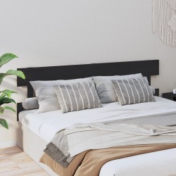 Tête de lit Noir 204x3x81 cm Bois massif de pin 583763583763