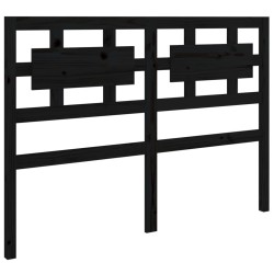 Tête de lit Noir 125,5x4x100 cm Bois massif de pin 583764583764