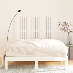 Tête de lit murale Blanc 146,5x3x110 cm Bois massif de pin 583765583765