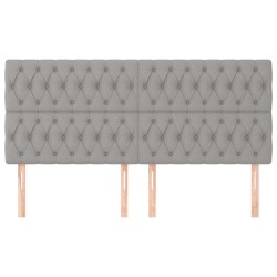 Tête de lit Gris clair 180 x 7 x 118/128 cm Tissu 583766583766