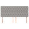 Tête de lit Gris clair 180 x 7 x 118/128 cm Tissu 583766583766