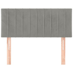 Tête de lit Gris clair 100x5x78/88 cm Velours 583767583767