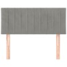 Tête de lit Gris clair 100x5x78/88 cm Velours 583767583767