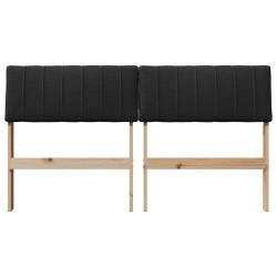 Tête de lit capitonnée Noir 140 cm Pin massif 583768583768