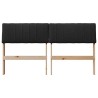 Tête de lit capitonnée Noir 140 cm Pin massif 583768583768