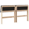 Tête de lit capitonnée Noir 140 cm Pin massif 583768583768