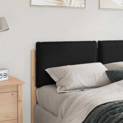 Tête de lit capitonnée Naturel et Noir 160 cm Pin massif 583769583769