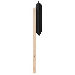 Tête de lit capitonnée Naturel et Noir 160 cm Pin massif 583769583769
