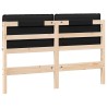 Tête de lit capitonnée Naturel et Noir 160 cm Pin massif 583769583769