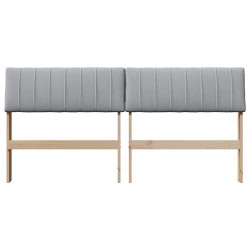 Tête de lit capitonnée Gris clair 160 cm Pin massif 583770583770