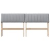 Tête de lit capitonnée Gris clair 160 cm Pin massif 583770583770