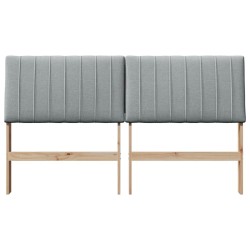 Tête de lit capitonnée Gris clair 160 cm Pin massif 583771583771