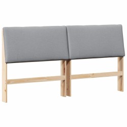 Tête de lit capitonnée Gris clair 180 cm Pin massif 583772583772