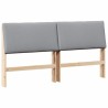 Tête de lit capitonnée Gris clair 180 cm Pin massif 583772583772