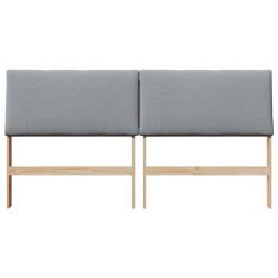 Tête de lit capitonnée Gris clair 180 cm Pin massif 583772583772