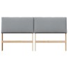 Tête de lit capitonnée Gris clair 180 cm Pin massif 583772583772