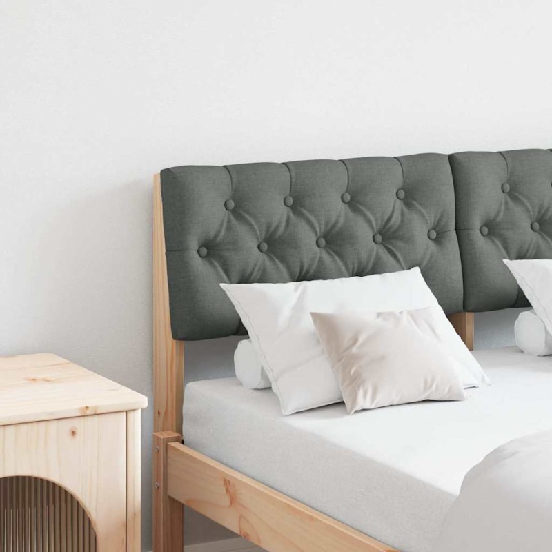 Tête de lit capitonnée Gris foncé 120 cm Pin massif 583773583773