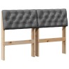 Tête de lit capitonnée Gris foncé 120 cm Pin massif 583773583773