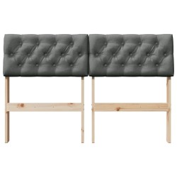 Tête de lit capitonnée Gris foncé 120 cm Pin massif 583773583773