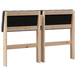Tête de lit capitonnée Gris foncé 120 cm Pin massif 583773583773