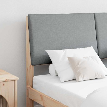 Tête de lit capitonnée Gris clair 140 cm Pin massif 583774583774
